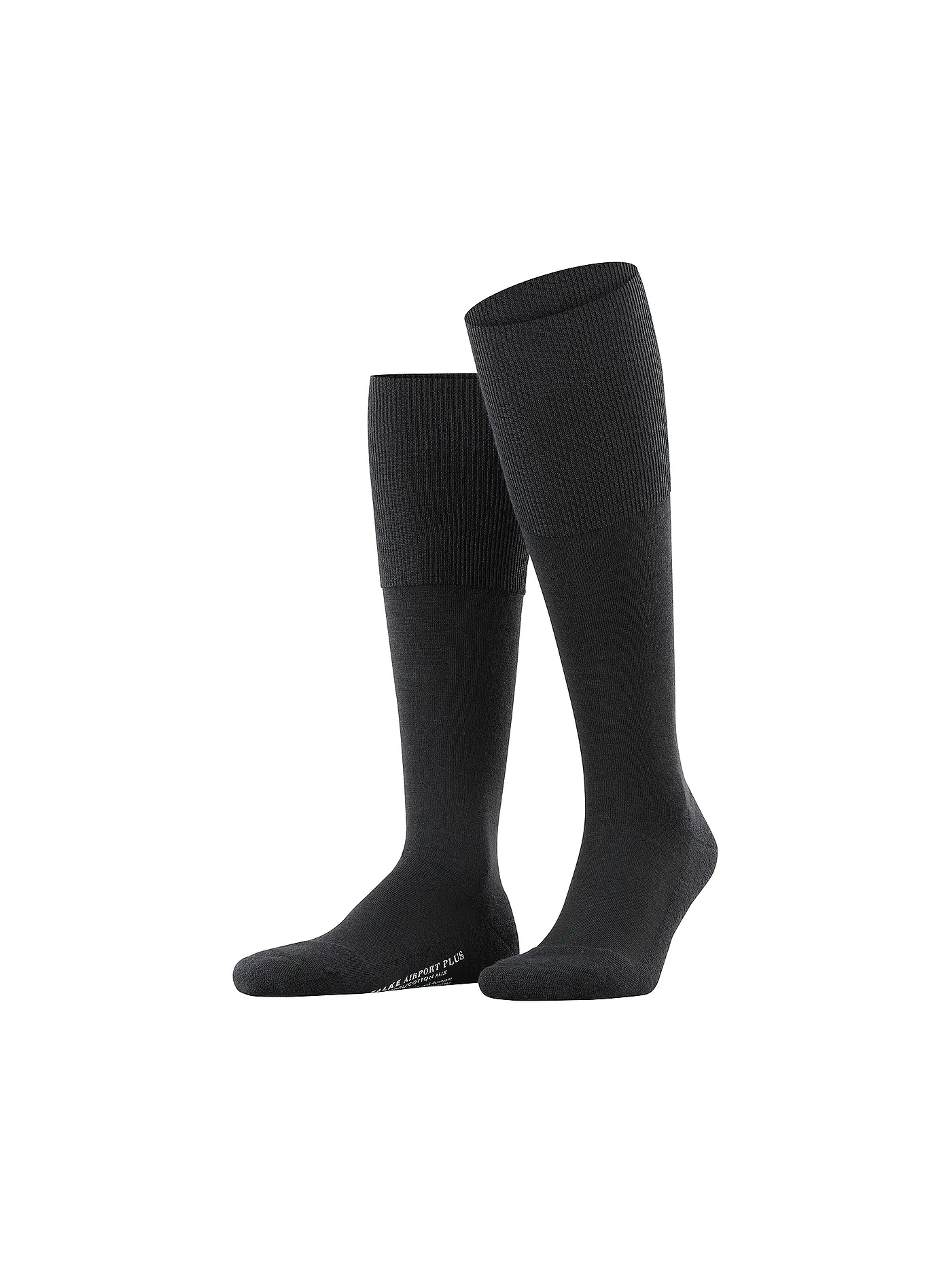 FALKE | Kniestrümpfe AIRPORT PLUS dark navy | schwarz